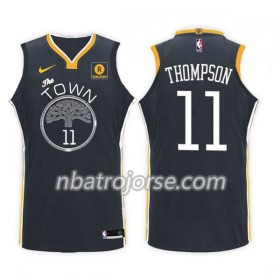 Män Golden State Warriors Tröja Klay Thompson 11 Nike 2017-18 Svart Swingman